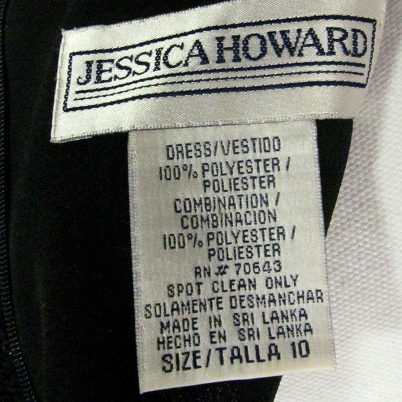 Jessica Howard Dress Size 10 Black - Picture 5 of 5